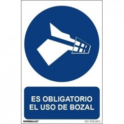 SEÑAL OBLIGATORIO BOZAL PVC...