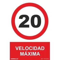 SEÑAL VELOCIDAD MAXIMA 20...