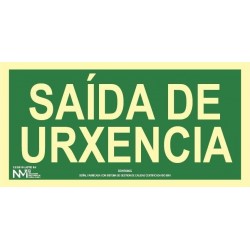 SEÑAL SAIDA DE URXENCIA PVC...