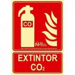 SEÑAL EXTINTOR CO2 PVC 0,7...