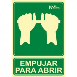 SEÑAL EMPUJAR BARRA PVC 1mm...