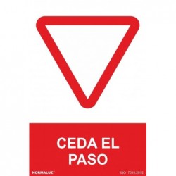 SEÑAL CEDA EL PASO PVC...