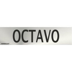 SEÑAL INOX OCTAVO 200X50mm